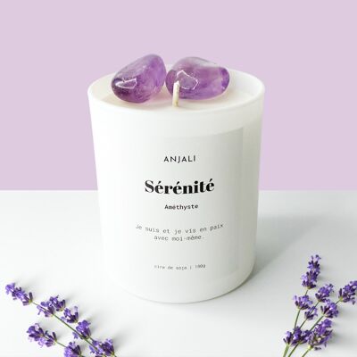 Serenity Intention Candle - Lithotherapy Candle