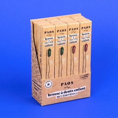 Set di 12 spazzolini da denti in bambù - Bambini