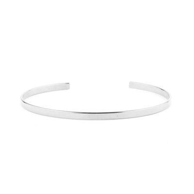 Smooth silver-plated Julie bangle