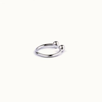 Mini Cuff lisse plaqué argent