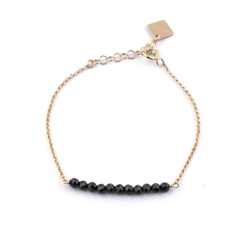 Bracelet Mina spinelle noire