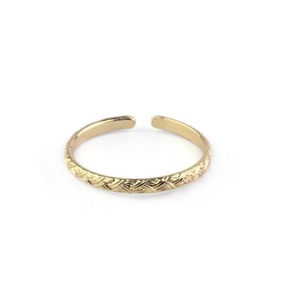 Gold plated rope ring