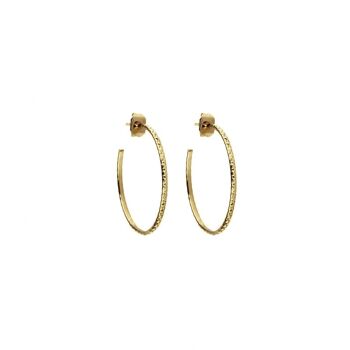 Boucles d'oreilles Créoles Croisées M 3