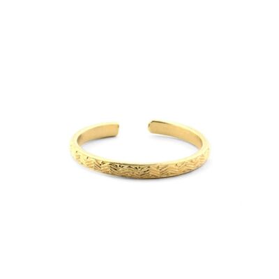 Wavy gold plated ring