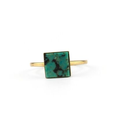 Gold Plated African Jasper Clémence Ring