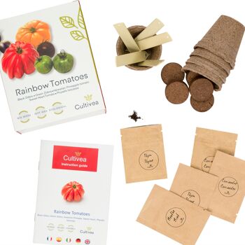 Mini Kit Prêt à Pousser Tomates Colorées BIO* 2
