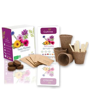 Mini Kit Prêt à Pousser Fleurs Comestibles BIO* 2