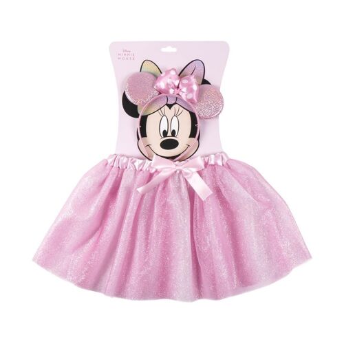 Set de Tutú y Diadema de Minnie - con Orejitas y Lazo - Rosa