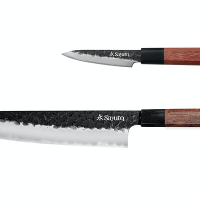 Set of 2 Sayuto Séquoia San Mai Chef + Office knives