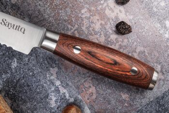 Couteau à pain Sayuto Pakka X50 20cm 5
