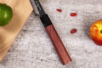 Couteau d'office Sayuto Séquoia San Mai 9cm 3