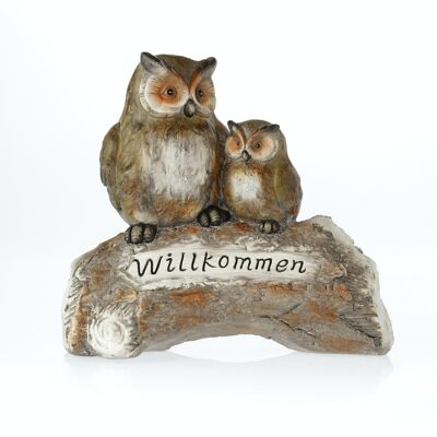 Magnesia log with owls, 35.5 x 17 x 32 cm, brown, 782756
