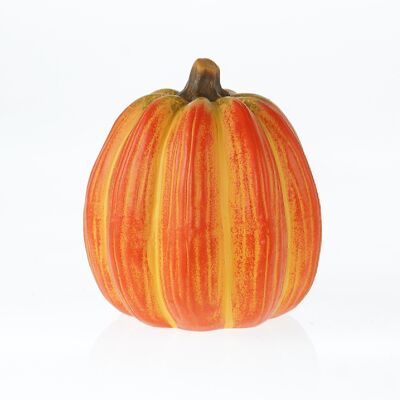 Ceramic pumpkin high, 16 x 16 x 18 cm, orange, 783104