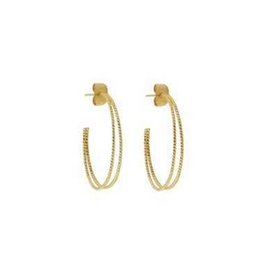 Double Sophie hoop earrings