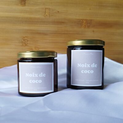 Handmade scented candle coconut scent
