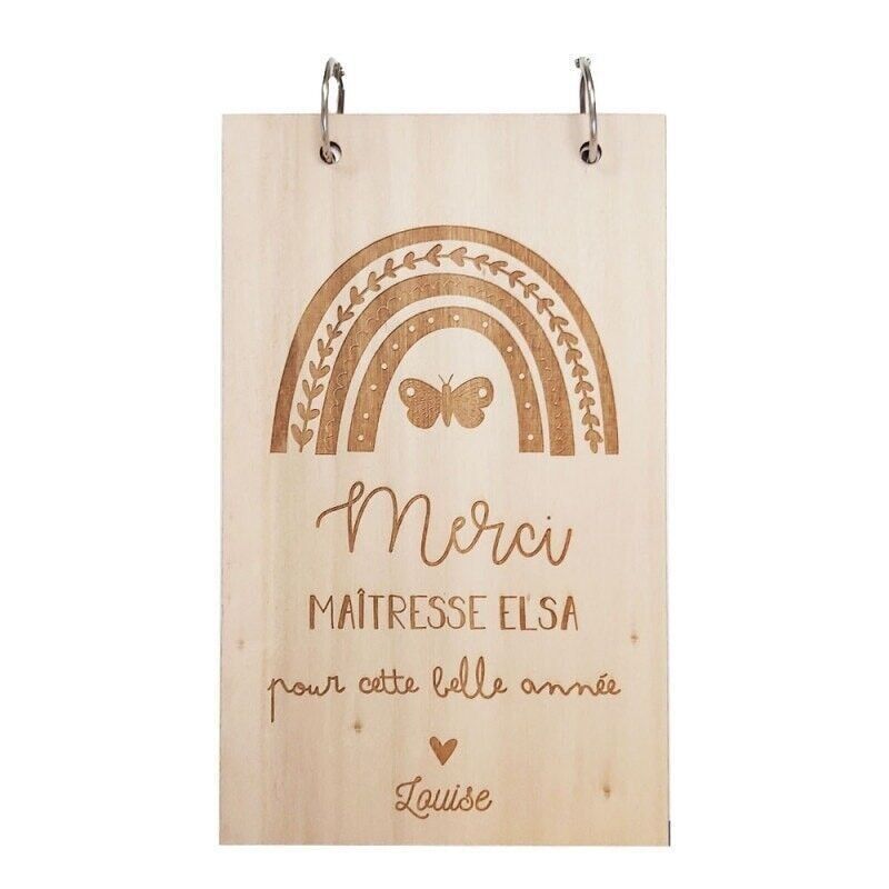 Blocco note in legno "Arcobaleno".