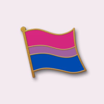 10 Pin's - Drapeau bisexuel - Pins LGBT - Collection "Les Drapeaux"