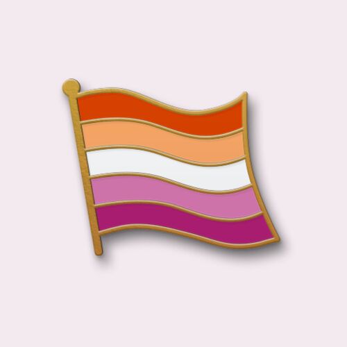 10 Pin's - Drapeau lesbien - Pins LGBT - Collection "Les Drapeaux"