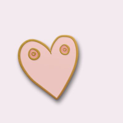 10 Pin's - Coeur nichon C - Pins - Collection "Les Everybodies"