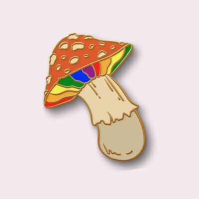10 Pin's - Mushroom LGBT - Pins LGBT Champignon - Collection "Les Assumé•e•s"