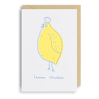 Biglietto d'auguri con pollo al limone