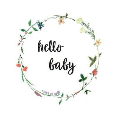 Ansichtkaart Hello Baby