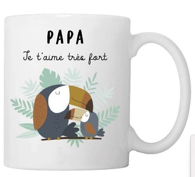 Keramiktasse mit Tukanmuster