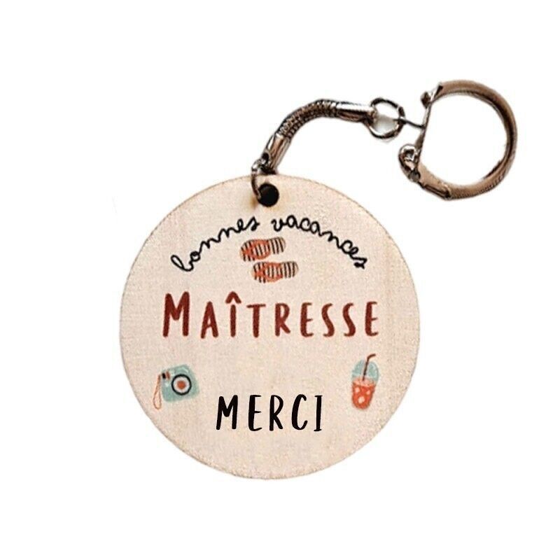 Portachiavi in legno "Buone Feste".