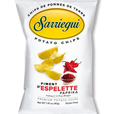 CROUSTILLES SARRIEGUI 40 G au paprika d'Espelette.