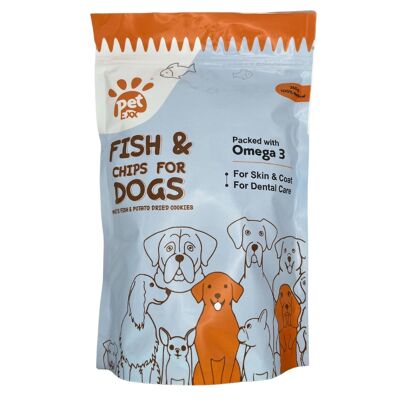 Fish and Chips treats for cats and dogs