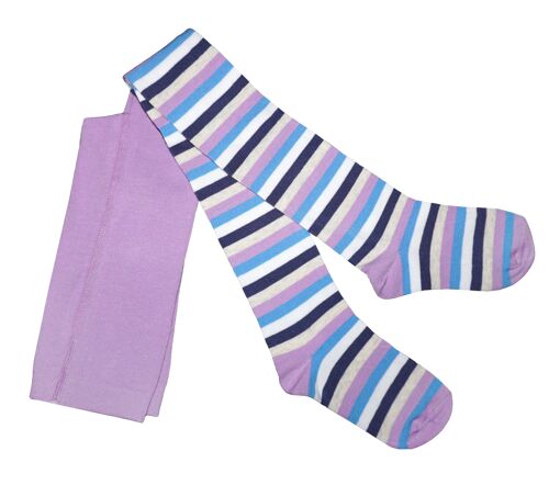 Tights for  children >>Lilac Stripes<<