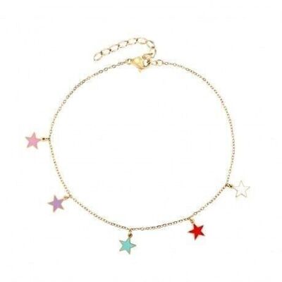 Bracelet de Cheville Or Etoiles