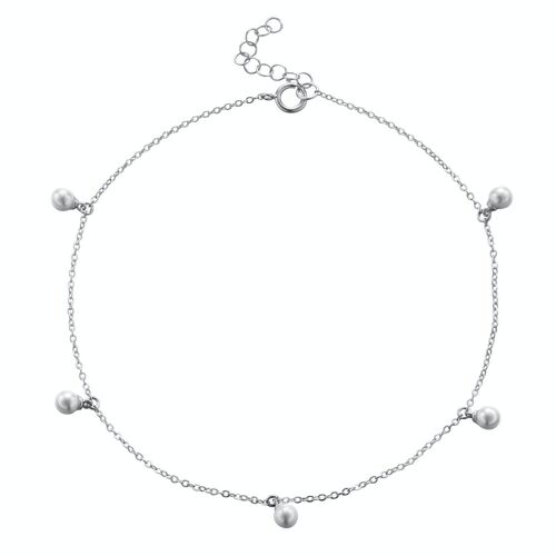 Tobillera Perlas Silver