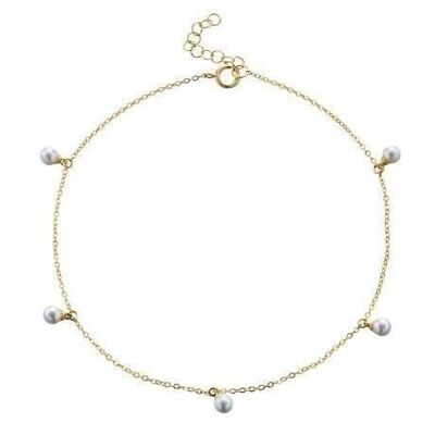 Gold Pearl Anklet