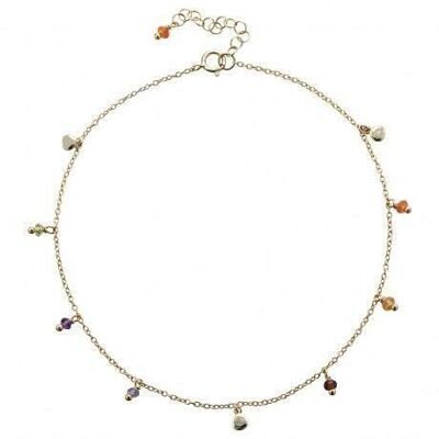 Samantha Multicolor Gold Anklet