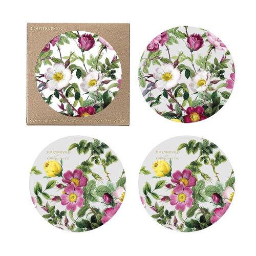 Coasters - Rose Flower Garden JL - 4-pack