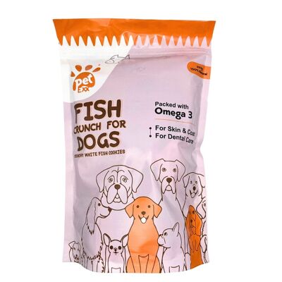 Biscuit Fish Crunch pour chats et chiens - biscuits à la peau de poisson pour animaux de compagnie