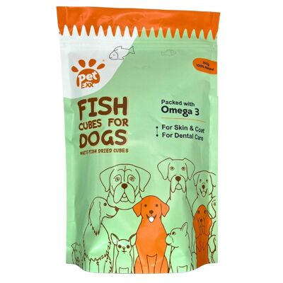 Fish Cubes para perros y gatos - Cubitos de piel de pescado blanco para mascotas
