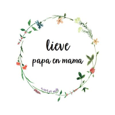 Ansichtkaart lieve Papa en Mama