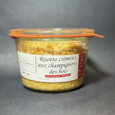 Risotto cremoso con setas silvestres - plato de larga duración - 250 g