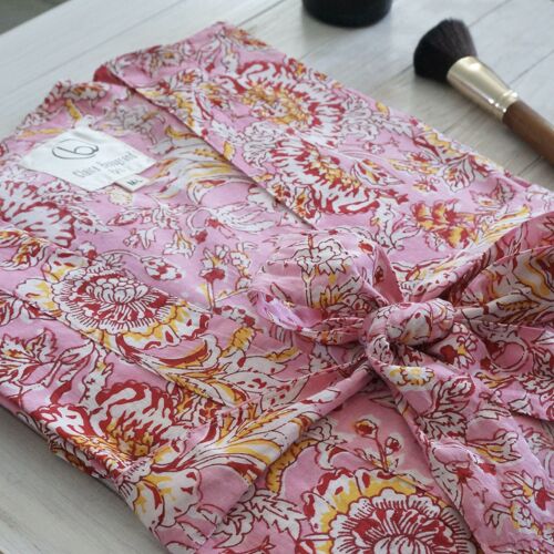 Kimono en coton imprimé fleuri "Dora"
