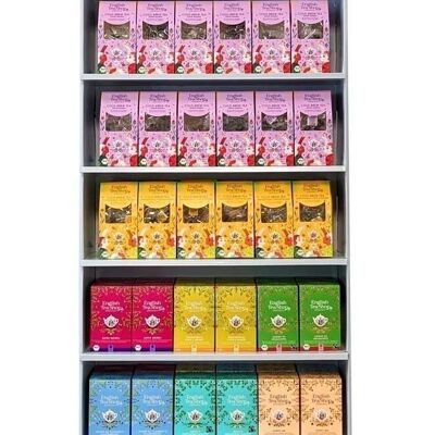 Stocked tea display cold brew & summer tea (8 compartments)
