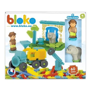 Coffret 60 Bloko + 2 Figurines 3D Jungle - Jeu de Construction - Dès 12 mois - 503717 4