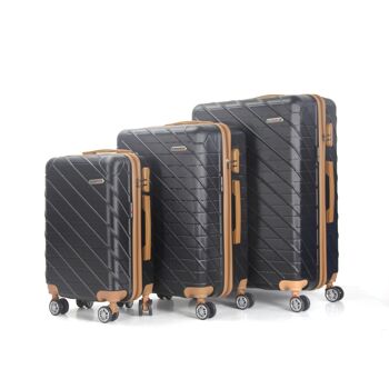 Set de 3 valises 4 roues ABS Rigide - Coventry - SuperFly (Noir) 2
