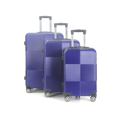 Set di 3 valigie rigide a 4 ruote in policarbonato - Swansea - SuperFly (blu navy)