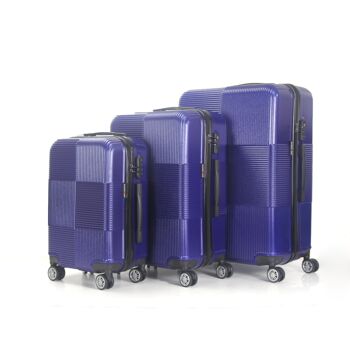 Set de 3 valises 4 roues Polycarbonate Rigide - Swansea - SuperFly (Bleu Marine) 3