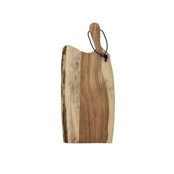 Planche à découper wood
en bois d'acacia 50x20cm
avec lanière en cuir 2