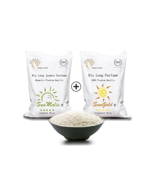 Duo 2 kg riz long parfumé du Cambodge