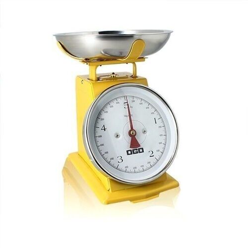 Balance à mécanique en acier inoxydable jaune 5kg