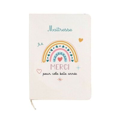 "Rainbow" white notebook